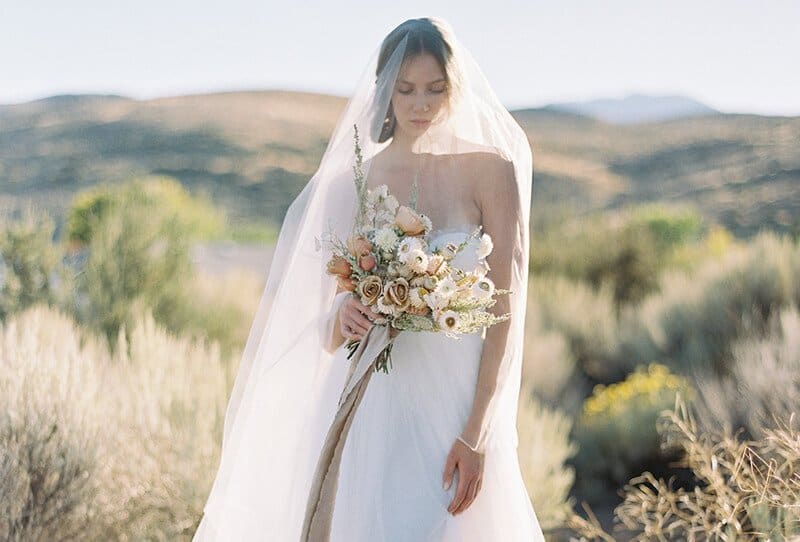 Graceful Desert Bridal Inspirations in soft colors by Sara Weir Photography
